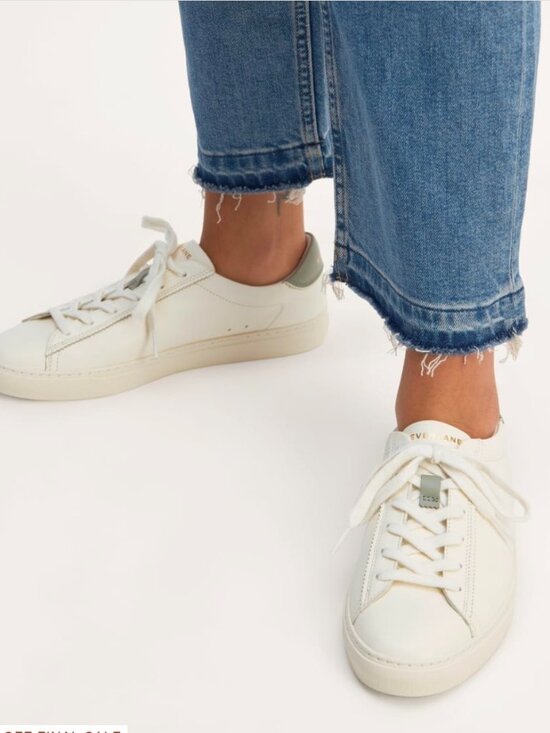 Everlane Shoes - Everlane Day Sneaker White Leather Grey Shadow Women's Sizes NEW Tennis Prep